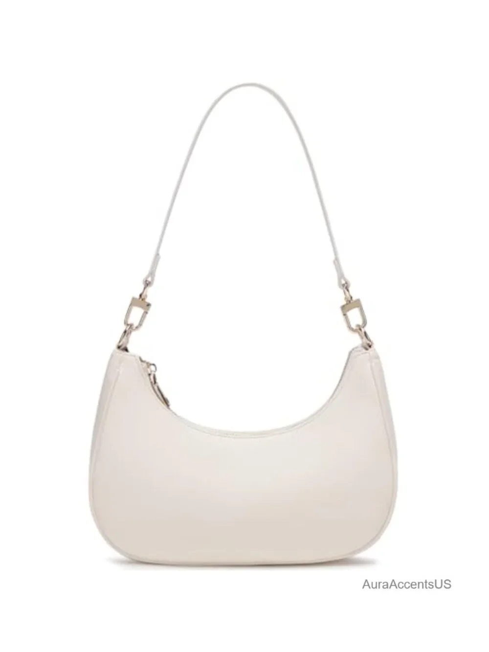 PU Leather Hobo Bag with Zipper Lightweight Shoulder Purse